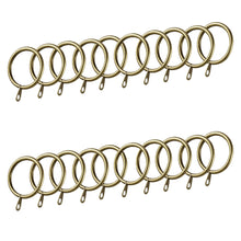 Cargar imagen en el visor de la galería, Anillas de Cortina de Metal de 32mm Diámetro Interno- Dorado
