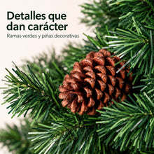 Cargar imagen en el visor de la galería, Árbol de Navidad Artificial con Piñas Decorativas Altura de 180/210cm