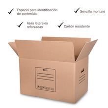 Cargar imagen en el visor de la galería, Pack 10/20 Cajas de Cartón+Precinto para Mudanzas y Almacenaje-55x35x35CM 67Litros