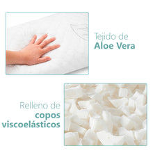 Cargar imagen en el visor de la galería, Almohada de Copos Viscoelásticos, Tejido Strech de Aloe Vera- 135cm