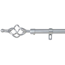 Cargar imagen en el visor de la galería, Barra De Cortinas Universal Extensible Metal Trenza. Gris