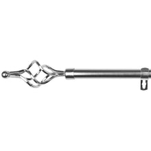 Cargar imagen en el visor de la galería, Barra De Cortinas Universal Extensible Acero Trenza. Plata