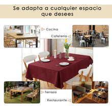 Cargar imagen en el visor de la galería, Mantel Antimanchas, Rectangular, Resistente, Impermeable- Granate
