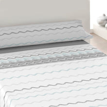 Cargar imagen en el visor de la galería, Juego Sábanas de Verano y Entretiempo 50% Algodón y 50% poliéster- Ondas Gris