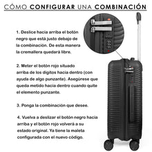 Cargar imagen en el visor de la galería, Juego de 2 Maletas de Viaje Cabina y Mediana- Negro