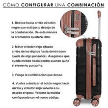 Cargar imagen en el visor de la galería, Maleta de Viaje de Cabina de Polipropileno, Ruedas Dobles 360º- Negro