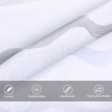 Cargar imagen en el visor de la galería, Juego Sábanas de Verano y Entretiempo 50% Algodón y 50% poliéster- Ondas Gris