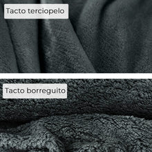Cargar imagen en el visor de la galería, Manta Borreguito Sherpa 130x160cm Reversible Extra Suave-Oscuro