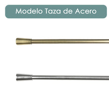Cargar imagen en el visor de la galería, Barra De Cortinas Universal Extensible Acero Taza. Dorado