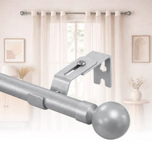 Cargar imagen en el visor de la galería, Barra de Cortina Extensible de Metal de Ø19 mm, Juego Ajustable con Soportes Extensibles- Gris