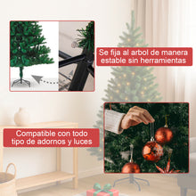 Cargar imagen en el visor de la galería, Árbol de Navidad Artificial Verde, Altura de 120/150/180/210/240cm, Árbol de PVC Ignifugo