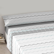 Cargar imagen en el visor de la galería, Juego Sábanas de Verano y Entretiempo 50% Algodón y 50% poliéster- Ondas Gris