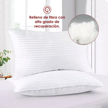 Cargar imagen en el visor de la galería, Almohada Ergonómica de Fibra Hueca Virgen Siliconada de Poliéster- 40x70cm