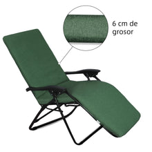 Cargar imagen en el visor de la galería, Cojín Tumbona Colchón 180x55x6cm . Ideal para Jardín, Piscina, Terraza- Verde