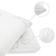 Cargar imagen en el visor de la galería, Almohada viscoelástica con tejido de Aloe Vera - Pack de 2 - 70 cm