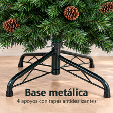 Cargar imagen en el visor de la galería, Árbol de Navidad Artificial con Piñas Decorativas Altura de 180/210cm
