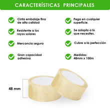 Cargar imagen en el visor de la galería, Cinta de embalaje adhesiva de alta resistencia - Transparente
