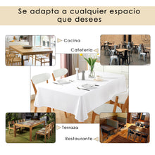 Cargar imagen en el visor de la galería, Mantel Antimanchas, Rectangular, Resistente, Impermeable- Blanco