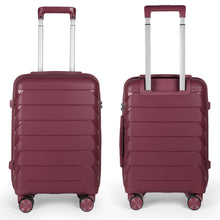 Cargar imagen en el visor de la galería, Maleta de Viaje de Cabina de Polipropileno, Resistente y Ruedas 360º- Burdeos