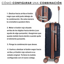 Cargar imagen en el visor de la galería, Maleta de Viaje de Cabina de Polipropileno, Ruedas Dobles 360º- Azul Marino