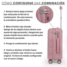 Cargar imagen en el visor de la galería, Juego de 4 Maletas de Viaje Neceser, Cabina, Mediana y Grande de Polipropileno- Nude Pink