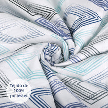 Cargar imagen en el visor de la galería, Juego Sábanas Estampadas de Verano y Entretiempo 100% Poliéster- Rombos