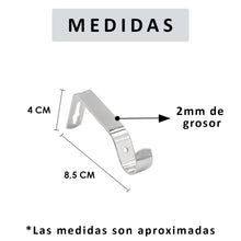 Cargar imagen en el visor de la galería, Soportes de Barra de Cortina para Barra de Ø 16-20mm- Acero Plata