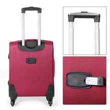 Cargar imagen en el visor de la galería, Juego de Maletas 3pcs Cabina, Mediana y Grande de Tela, Maleta Expandible- Burdeos