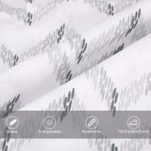 Cargar imagen en el visor de la galería, Juego Sábanas de Verano y Entretiempo 50% Algodón y 50% poliéster- Zig Zag Gris