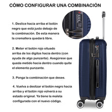 Cargar imagen en el visor de la galería, Maleta de Viaje Cabina, Mediana, Grande, rígida 100% de Polipropileno y ABS- Marino