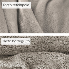 Cargar imagen en el visor de la galería, Manta Borreguito Sherpa 130x160cm Reversible Extra Suave- Marrón