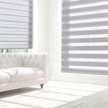 Cargar imagen en el visor de la galería, Estor Enrollable De Doble Capa, Noche y Día, Translúcido y Oscurecido Gris