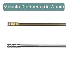 Cargar imagen en el visor de la galería, Barra De Cortinas Universal Extensible Acero Diamante. Dorado