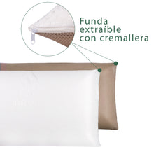 Cargar imagen en el visor de la galería, Almohada viscoelástica Suave y Relajante Aloe Vera Fresh 3D, Doble Cara- 135cm