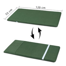 Cargar imagen en el visor de la galería, Cojín Tumbona Colchón 120x55x6cm . Ideal para Jardín, Piscina, Terraza- Verde