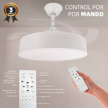 Cargar imagen en el visor de la galería, Ventilador de Techo con Luz LED 72W,Aspas Retráctiles y Motor DC