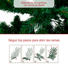 Cargar imagen en el visor de la galería, Árbol de Navidad Artificial Verde, Altura de 120/150/180/210/240cm, Árbol de PVC Ignifugo