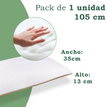 Cargar imagen en el visor de la galería, Almohada viscoelástica Suave y Relajante Aloe Vera Fresh 3D, Doble Cara- 105cm