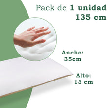 Cargar imagen en el visor de la galería, Almohada viscoelástica Suave y Relajante Aloe Vera Fresh 3D, Doble Cara- 135cm