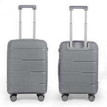 Cargar imagen en el visor de la galería, Juego de 4 Maletas de Viaje Neceser, Cabina, Mediana y Grande de Polipropileno- Gris
