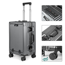 Cargar imagen en el visor de la galería, Maleta de Cabina con Neceser de Policarbonato y ABS con USB- Gris Oscuro