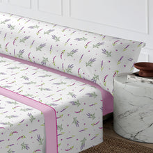 Cargar imagen en el visor de la galería, Juego Sábanas de Verano y Entretiempo 50% Algodón y 50% poliéster- Lavanda