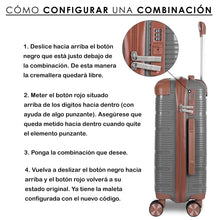 Cargar imagen en el visor de la galería, Maleta de Viaje de Cabina de Polipropileno, Ruedas Dobles 360º- Gris