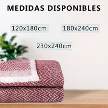 Cargar imagen en el visor de la galería, Manta o Colcha 4 Estaciones de Algodón- Granate