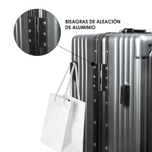 Cargar imagen en el visor de la galería, Maleta de Cabina con Neceser de Policarbonato y ABS con USB- Gris Oscuro