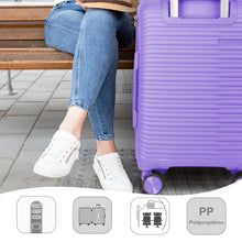 Cargar imagen en el visor de la galería, Juego de 2 Maletas de Viaje Cabina y Mediana- Lila