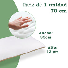 Cargar imagen en el visor de la galería, Almohada viscoelástica Suave y Relajante Aloe Vera Fresh 3D, Doble Cara- 70cm