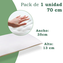 Cargar imagen en el visor de la galería, Almohada viscoelástica Suave y Relajante Aloe Vera Fresh 3D, Doble Cara- 70cm