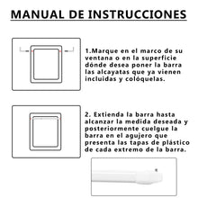 Cargar imagen en el visor de la galería, 2 Piezas de Barra Extensible para Cortinas, Barra de Tensión