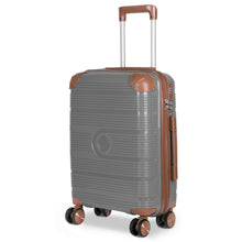 Cargar imagen en el visor de la galería, Maleta de Viaje de Cabina de Polipropileno, Ruedas Dobles 360º- Gris
